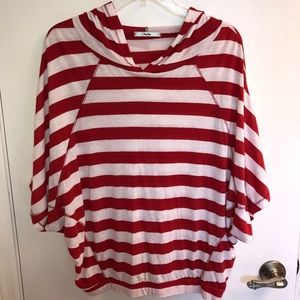 Striped Batwing tee
